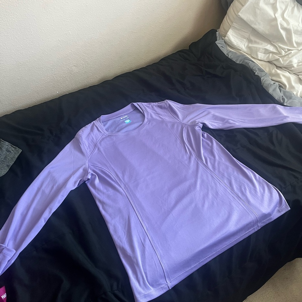 Columbia Lavender Textured Long Sleeve Shirt